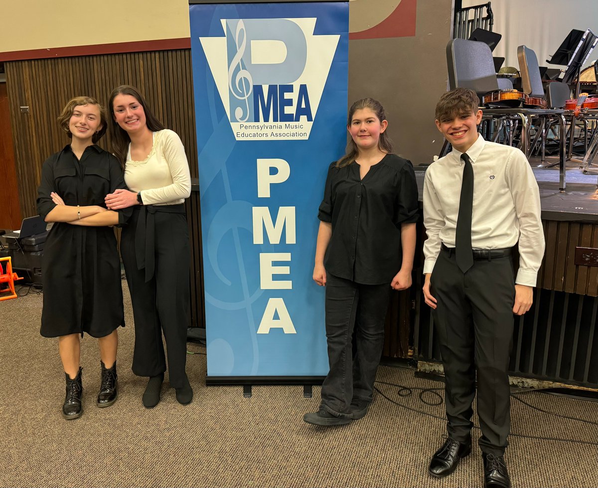 Hampton was recently well represented at the PMEA Junior High Orchestra at Keystone Oaks HS by Lily Haberman, Sydney Osborne, Lily Ippolito, and James Weismantle. Congratulations to these four students! #TalbotPride 👏🎶
