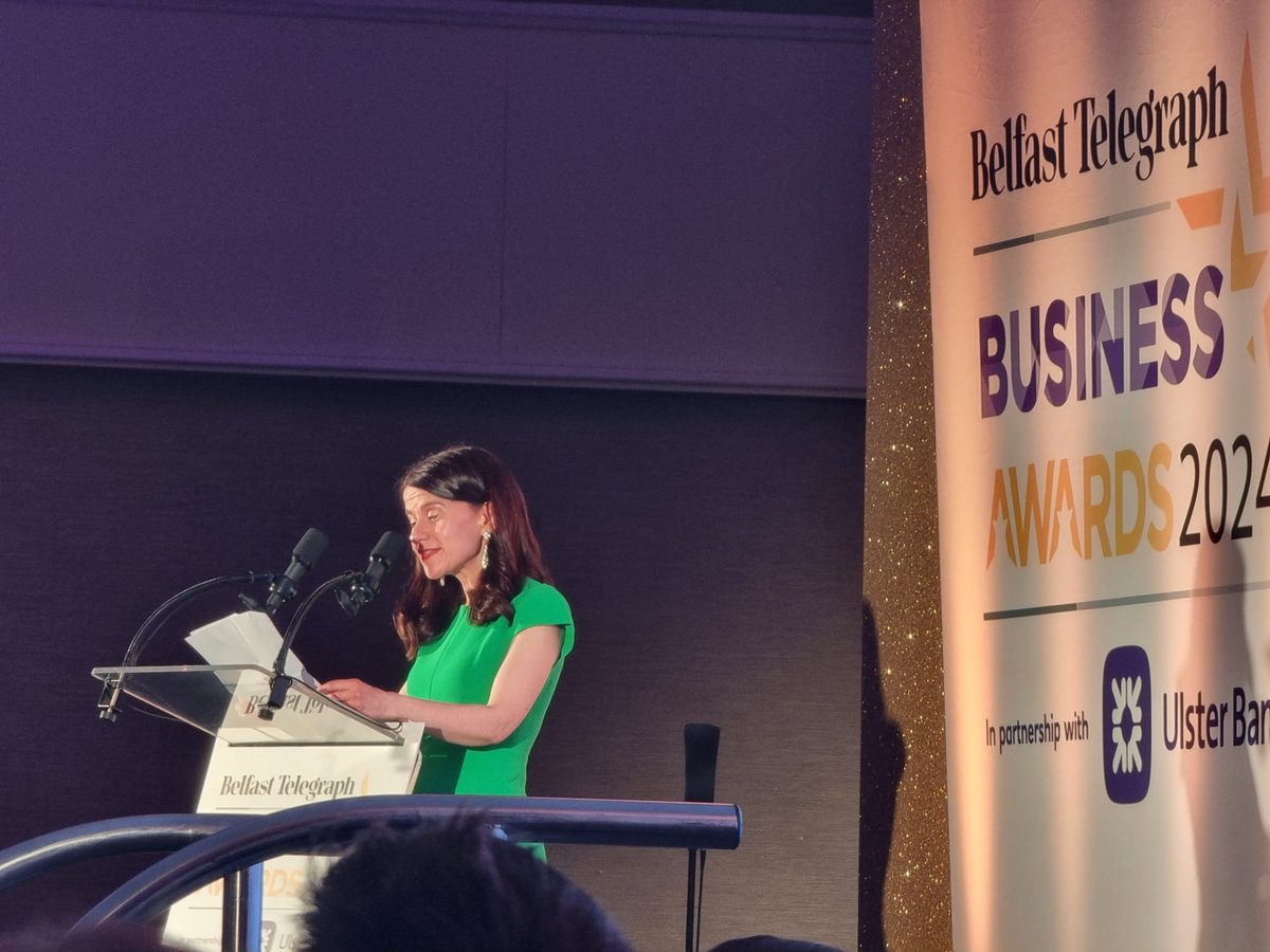 Margaret Canning @MargaretCan opening @BelTel Business Awards tonight #beltelawards
