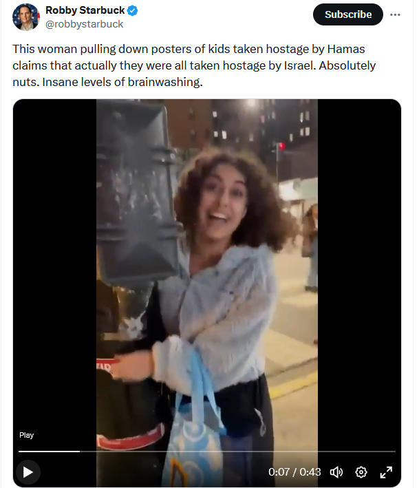 People laughed when @jordanbpeterson said feminists side with radical Islam because feminists have an unconscious desire for brutal male domination...but now that woke women are siding with Hamas after Hamas did a bunch of murdering and raping I think Peterson had a point.