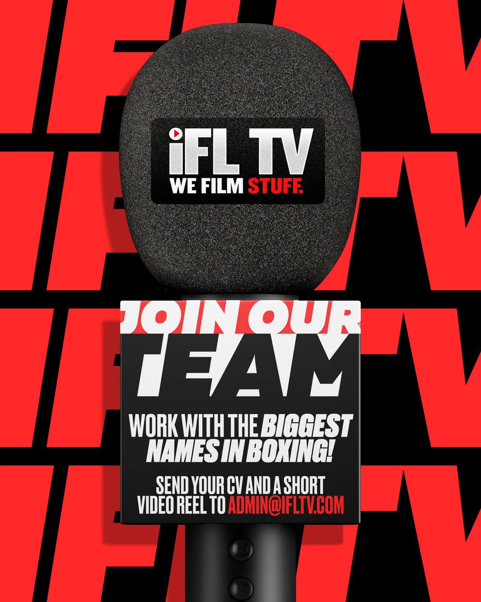 Do you fancy yourself as the next big name in the world of boxing media? 👀 Well, this could be your big opportunity because we are hiring for a new reporter! Simply email your CV and a short video real to Admin@IFLTV.com 📧 Good luck! #BoxingNews | #MediaJobs |…