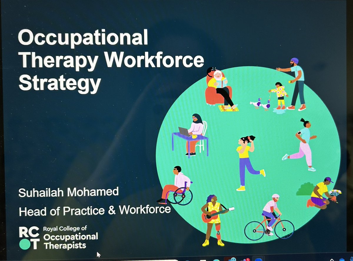 Grateful for invitation from @gkwoodham to speak today @skillsforcare Occupational Therapy workforce event for social care settings Brilliant to see so many attendees, including members of @principal_leads network & also to hear from @MohamedSuhailah @theRCOT @WeAHPs