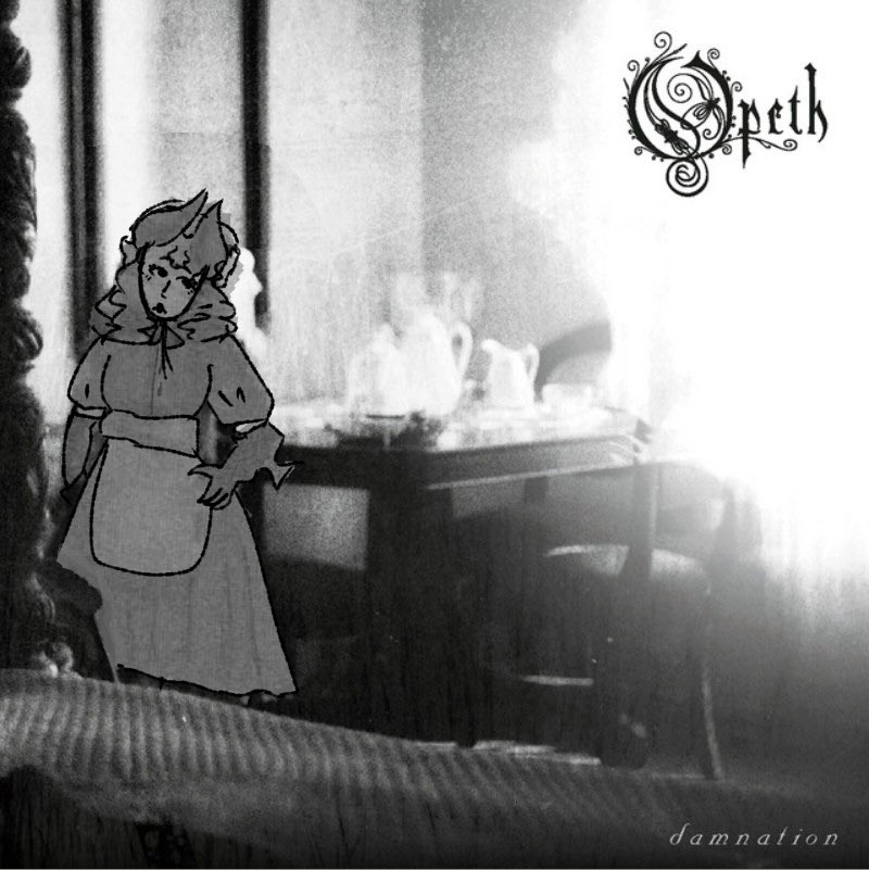 that one post where you make a fave phighting character into an album cover,… damnation by opeth #phighting #phightingart #opeth