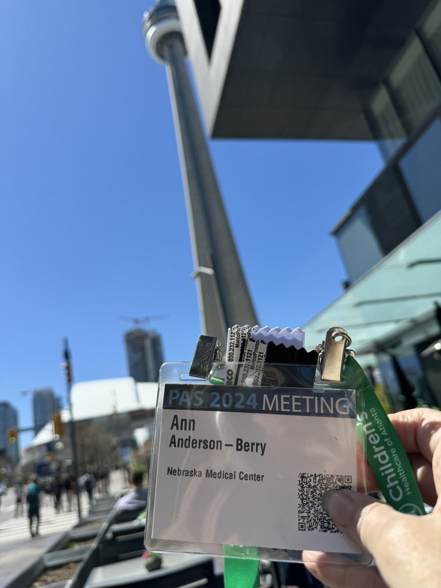 Hello Toronto! @PASMeeting I’m ready to catch up with colleagues and see some amazing science! @CHRI_ResearchNE and @UNMC_Pediatrics are here to discuss our great work! @unmc