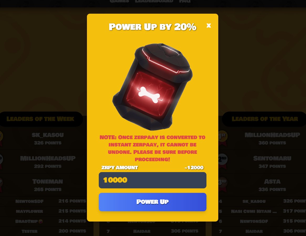 Instant ZRPY POWER is now LIVE on zerpaayworld.com How does it work? How does it benefit you?? With Instant ZRPY POWER, you can permanently convert any amount of your $ZRPY into ZRPY POWER. By doing so, you will gain 20% in value on your conversion amount. For…