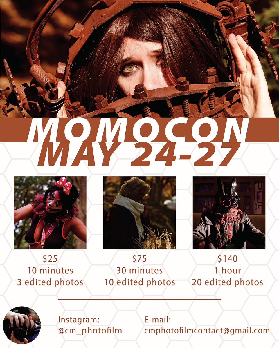 Taking bookings for #momocon 
Working 12-4 every day, HMU for your photoset
