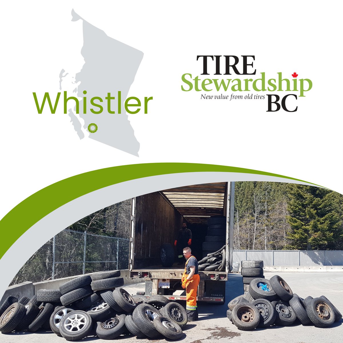 THANK YOU WHISTLER!♻️We're thrilled to share that we collected 400 tires on April 20's event! A massive shoutout to the <a href="/RMWhistler/">RMOW</a> and <a href="/LibertyTireLLC/">Liberty Tire Recycling</a> for their invaluable support. Remember, you can recycle your tires for free anytime at a return-to-retailer near you!