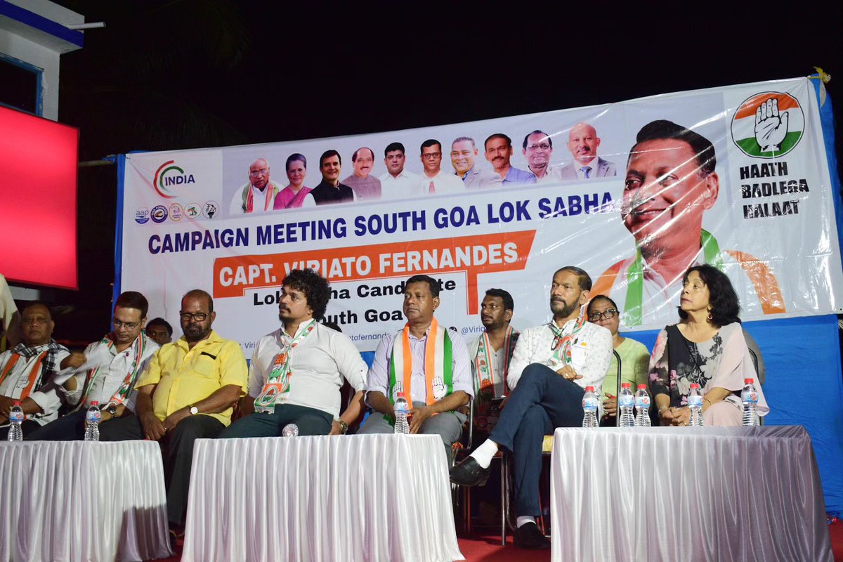 Had an interactive and impactful meeting at Cansaulim, where I shared with the people my vision for a Goa that we can all be proud of.
I reiterated my commitment to them, and together, we look forward to the future as we herald a new era for Goa.

#HaathDegaSaathBadlengaHaalat