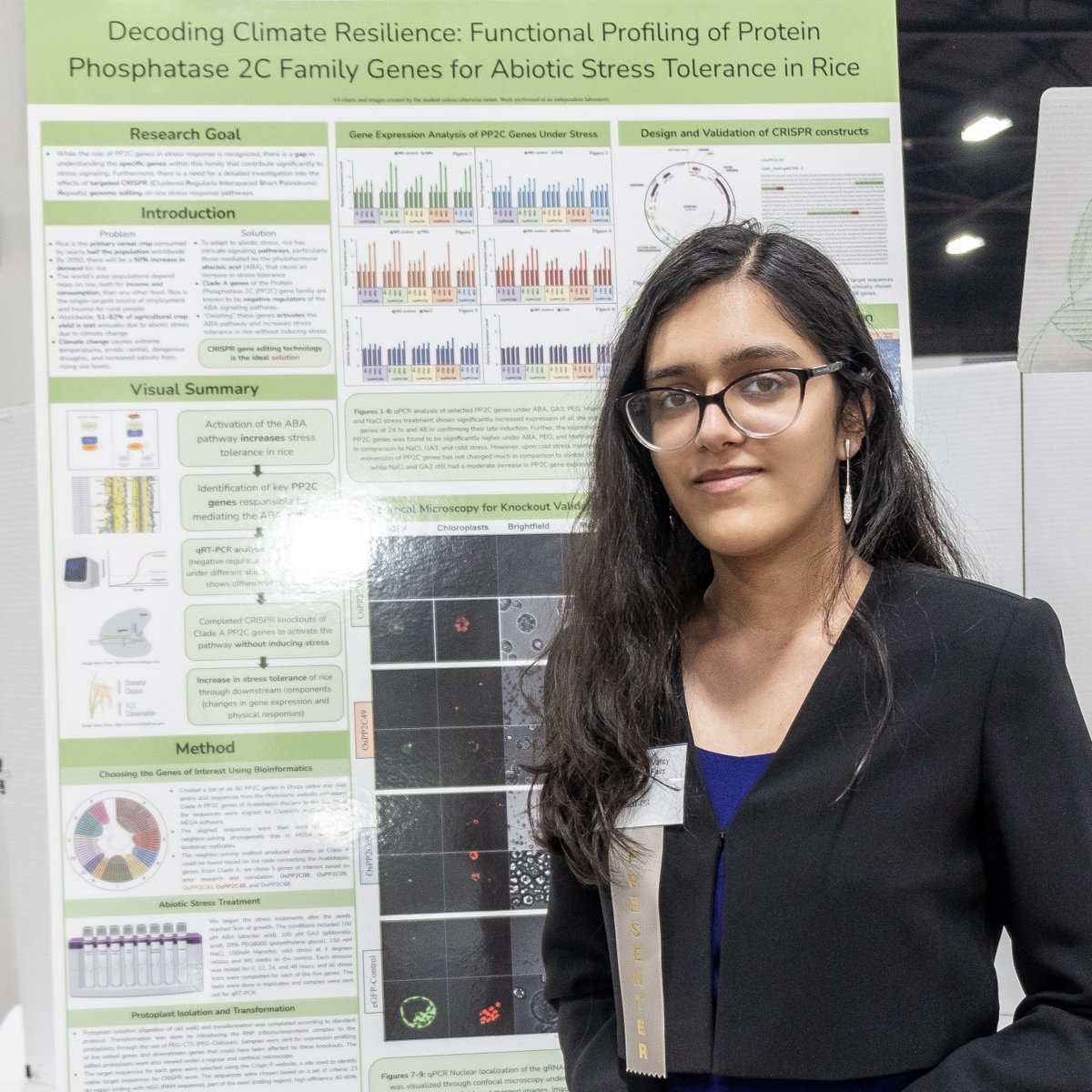 MEET 2024 DVSF GRADE 11 BRONZE MEDALIST—
Nandini Rastogi, Homeschool (Coriell).

Project: “Decoding Climate Resilience: Functional Profiling of Protein Phosphatase 2C Family Genes for Abiotic Stress Tolerance in Rice”

#DVSF2024 #MeettheMedalist #DVSFairs