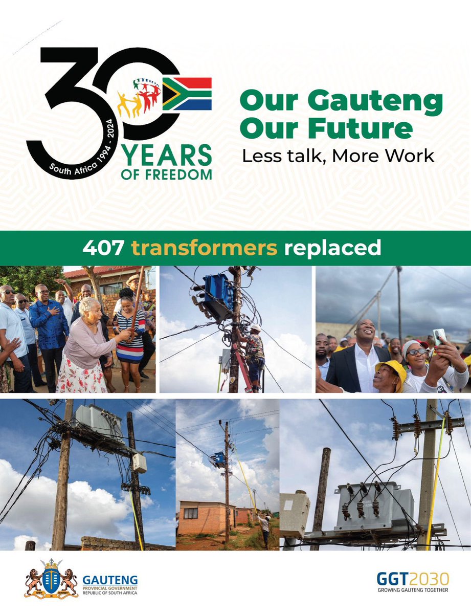 407 transformers replaced, and counting #LessTalkMoreWork #GrowingGautengTogether