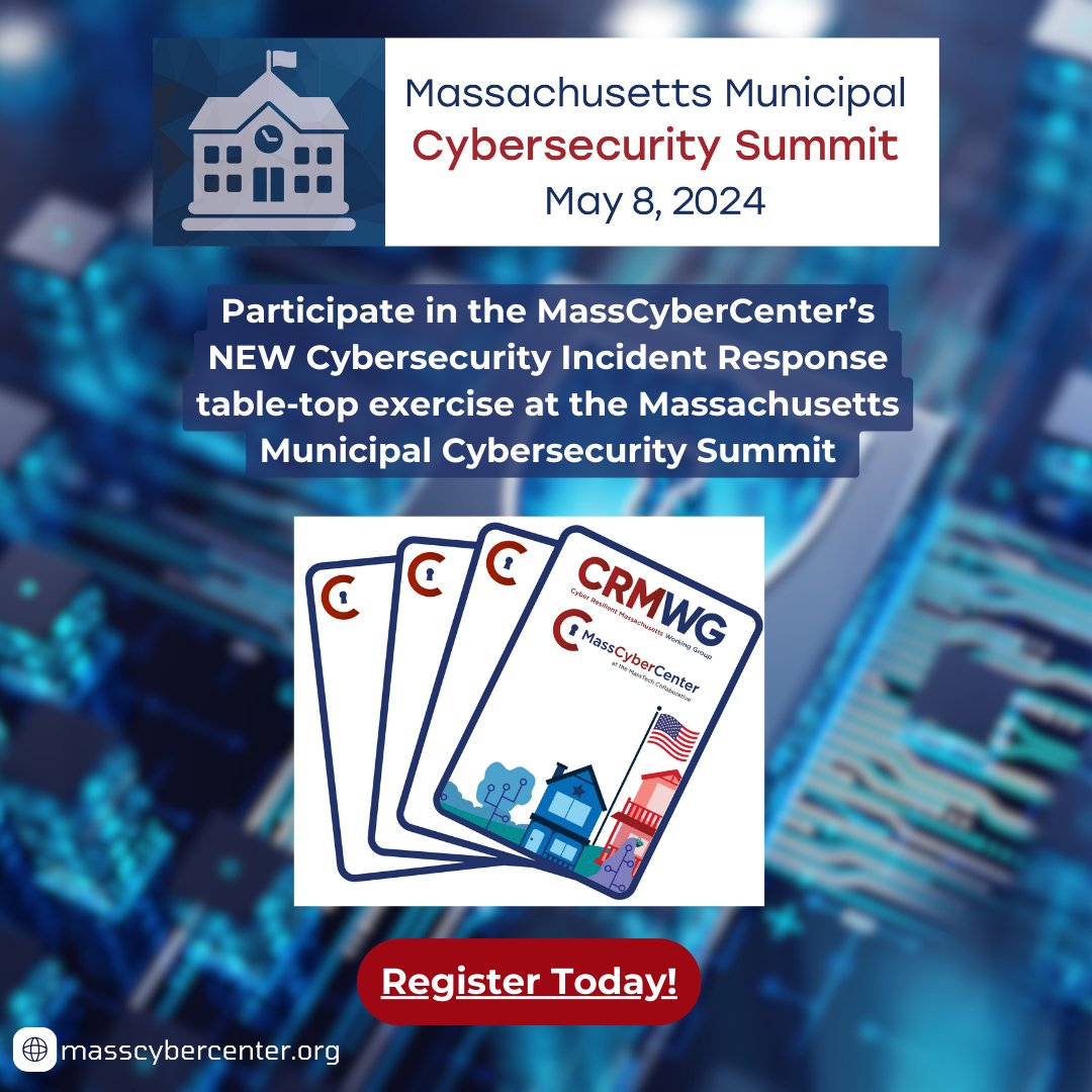5/8: Register for the interactive table-top exercise that can help bolster your community’s #cyberresiliency. lp.constantcontactpages.com/ev/reg/hnp67vj…