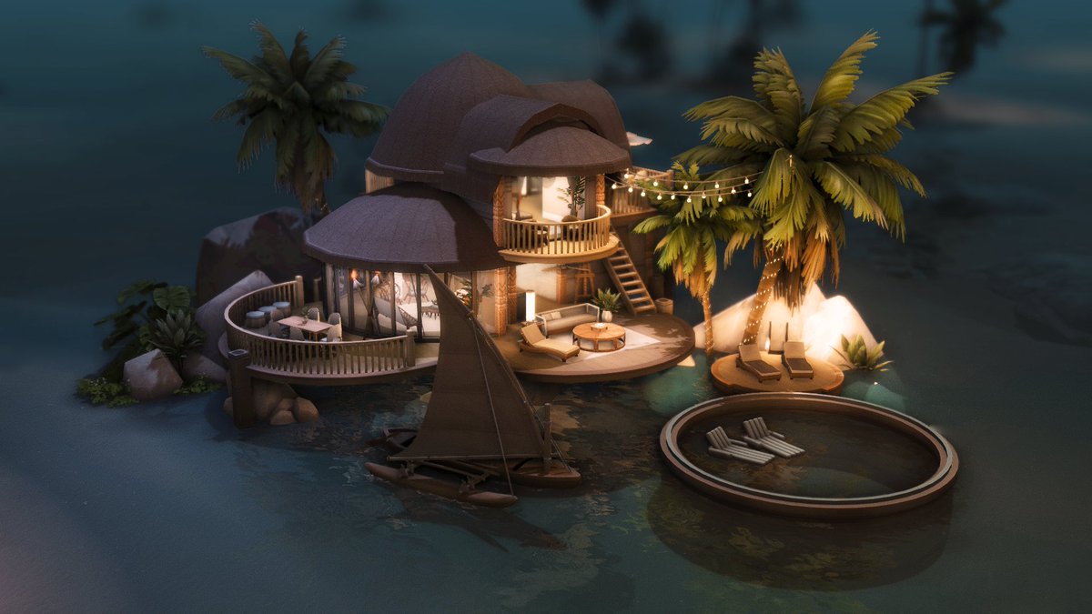 island living/base game couples vacay spot! 🌴#EApartner @TheSims #TheSims4 #ts4