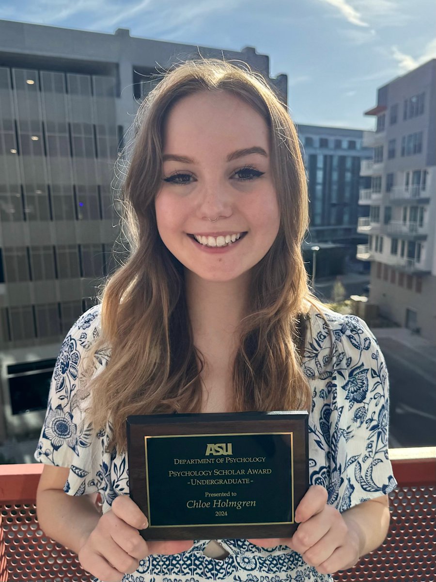 Congratulations to our rising senior Department of Psychology Scholar Award winners! 🏆

Shayne Harms and Chloe Holmgren are <a href="/barretthonors/">Barrett, The Honors College at ASU</a> students engaged in research and volunteer opportunities.
