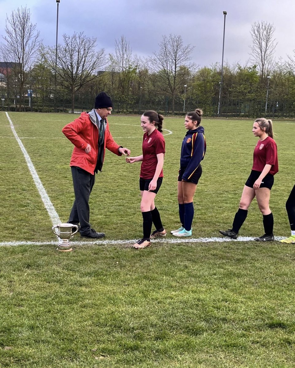 U15 Merchant Navy Cup Winners!🥇a huge well done to all of the girls who played in a very tense game against WBHS with us winning 5-4! The game was a brilliant advert for girls football from both teams. We are very proud of you, well done! 
⚽️⚽️⚽️⚽️Anna
⚽️Matilda 
🌟Chloe & Lola