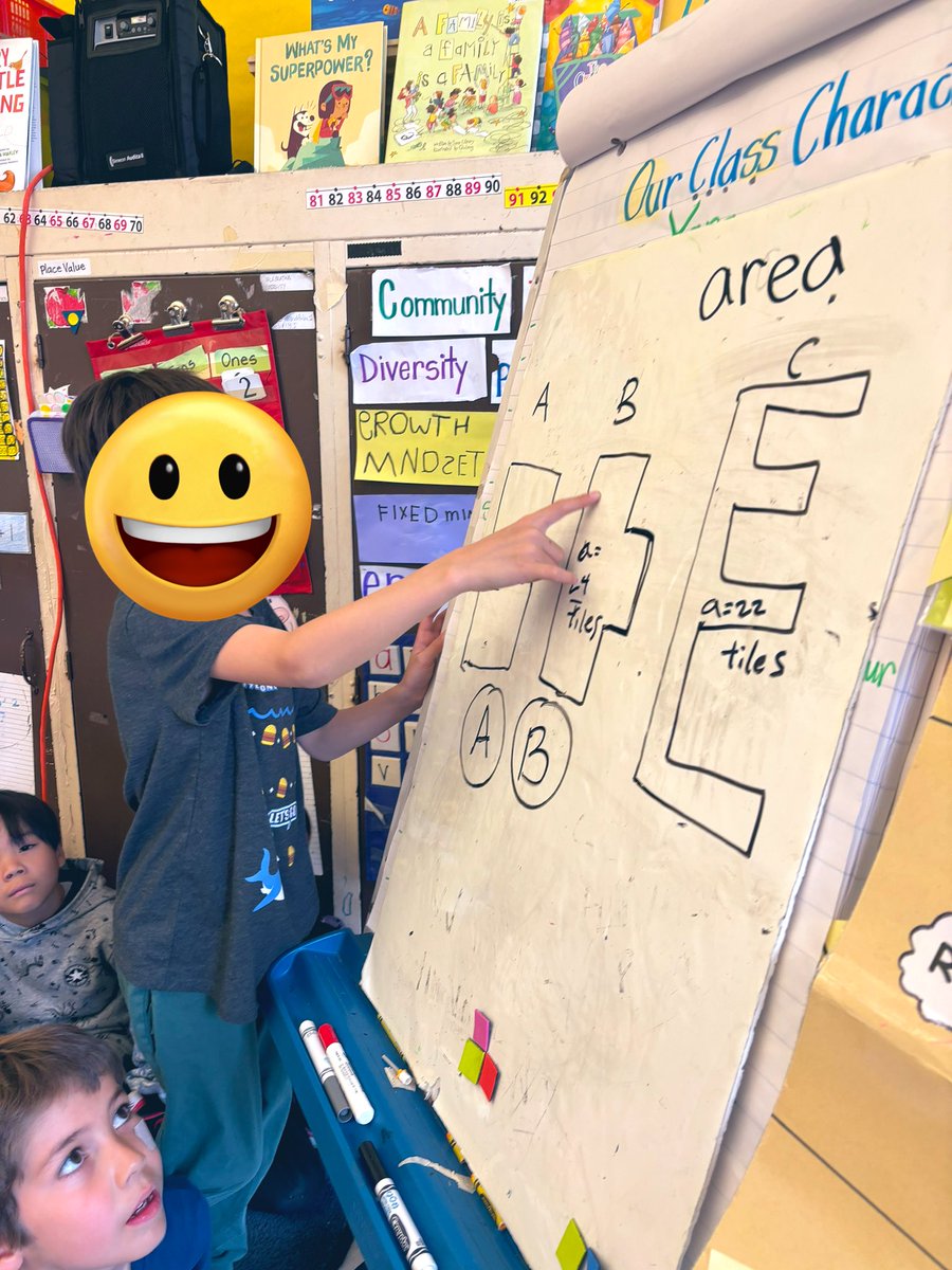 Estimating, measuring, and comparing area. Let’s help Mr. Quimby decide on a new design for our school playground. Which option has the biggest area? How did you count? Which shape would be best for playing? Can 2 different shapes have the same area?? @orioleparkjps @TDSBmath