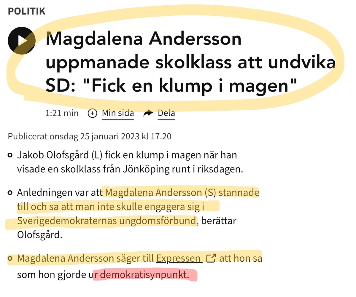 #socialdemokraterna
Kalla fakta;
Sverigedemokraterna manipulerar unga väljarnas åsikter.

Jaja. Vad gör Magdalena Andersson då???