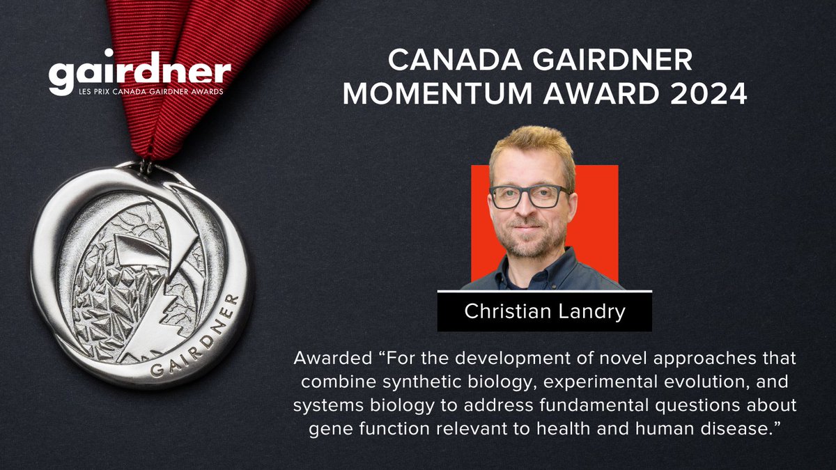 (1/2) Meet Dr. Landry, a Canada Gairdner Momentum Award recipient, and his team. They’re leaders in genetics and systems biology. ⬇️