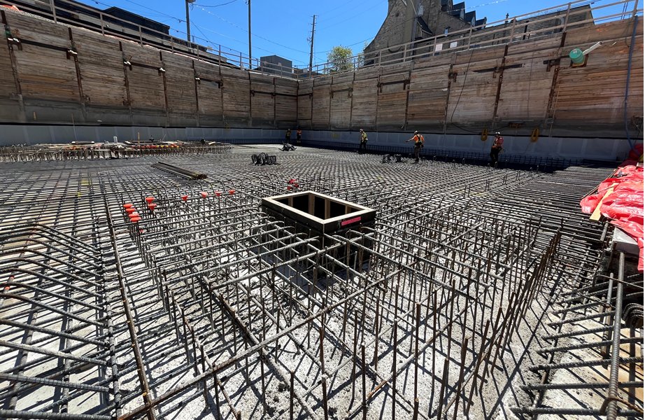 We're making progress at the Baker District new central @GuelphLibrary site on this sunny day!