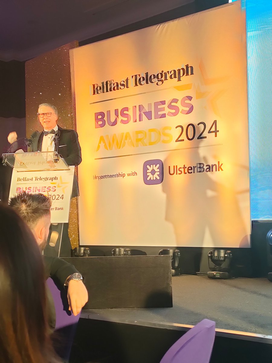 Mark Simpson getting things underway at the 2024 Bel Tel Business Awards with @UlsterBank Good luck to all!!
