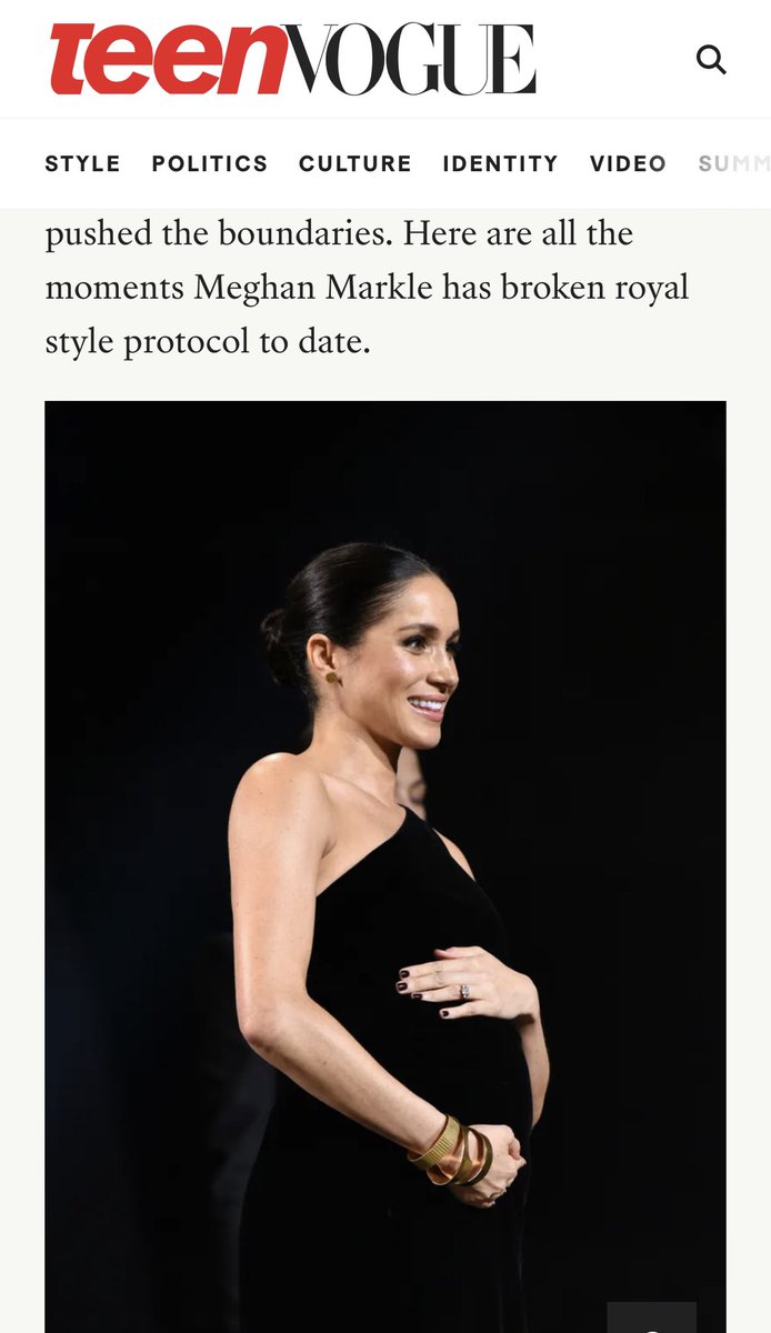 Princess Diana didn’t break royal “protocol” with this strapless dress whilst on official royal engagement but Duchess Meghan supposedly did wearing an off shoulder dress. I wonder why?? #Doublestandards