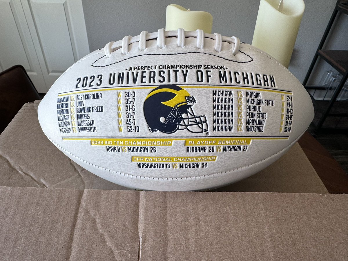 🚨GIVEAWAY🚨 ONE commemorative Michigan natty champs football is up for grabs thanks to @NikcoSports. This thing is sweet and comes with a certificate of authenticity. RULES: Retweet this tweet, must be following me to be eligible so I can DM you. Winner announced on Sunday.