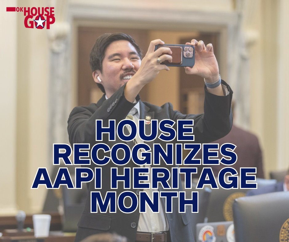 The Oklahoma House of Representatives approved a concurrent resolution Thursday recognizing May as Asian American and Pacific Islander (AAPI) Heritage Month. Read more: okhouse.gov/posts/news-202…
