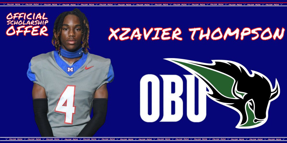 After a great conversation with <a href="/CoachEaton94/">Daniel Eaton</a>  I’m blessed to have received my 2nd offer from Oklahoma Baptist University! <a href="/OBUCoachJensen/">Chris Jensen</a> <a href="/OBU_Football/">OBU Football</a> <a href="/CoachFrank4XL/">Darwin L. Franklin</a> <a href="/NICK_HENNY/">Coach_Henny</a> <a href="/mrflipb1/">Flip_Batson aka Coach Bat</a> <a href="/CoachAthaII/">Coach A, M.Ed.</a> <a href="/Palmo999/">Jeremy Palmoore</a> <a href="/MillwoodAthlet1/">Millwood Athletics</a> #FalconPride #AGTG