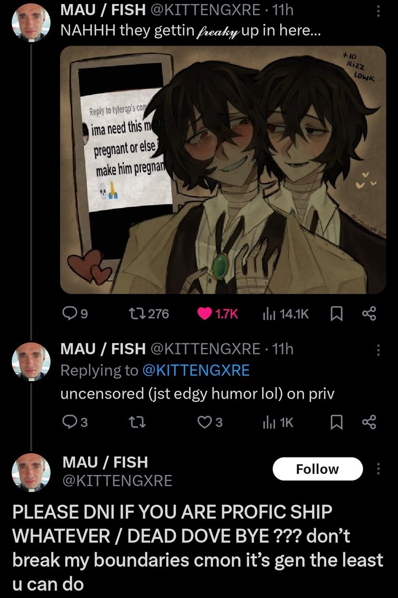 this is funny because this person literally drew selfcest 😭 dni pro- fic/ship my ass LMAO