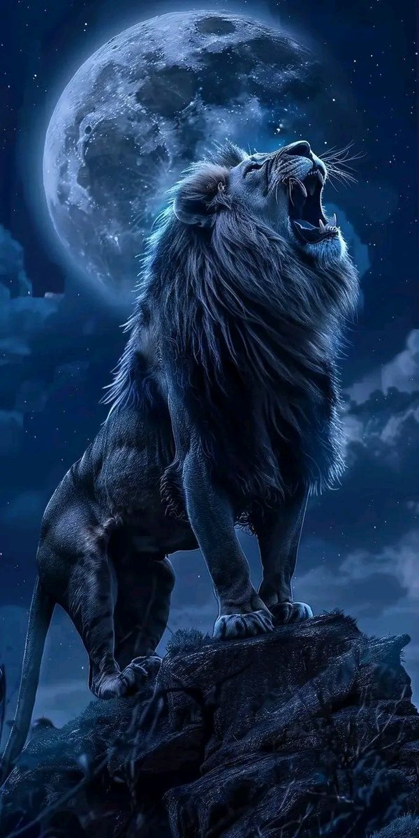 Under the full moon's glow. The lion's roar echoes, aglow. Across the plains, his call resounds... Summoning kin with mighty bounds. His mane, a crown of golden light, In the moon's embrace, a regal sight. Each roar, a tale of pride and might. Guiding his pride through the…