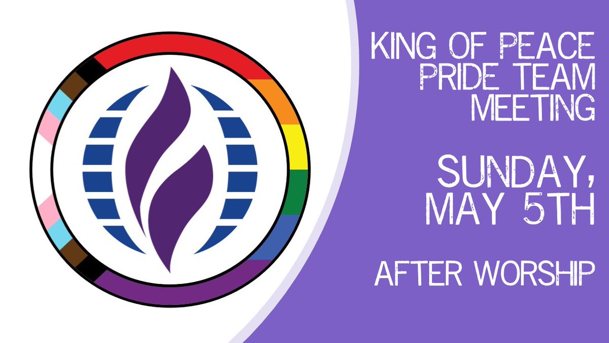 Join TC in the Overflow Room this Sunday after worship for our next Pride Team Meeting. Gulfport and St. Pete Pride season is right around the corner, and we want to be there and represent KoP in a big way! #lgbtqpride #bemcc #lgbtqchristians