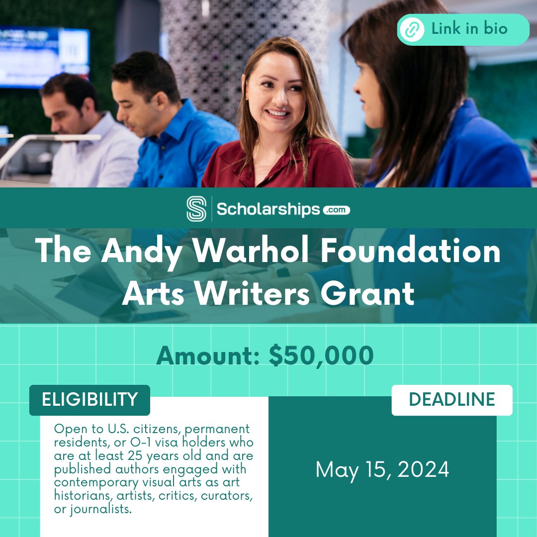 A big scholarship all of the aspiring artists out there! The Andy Warhol Scholarship offers a great opportunity for those looking to explore the creative fields. Be sure to SHARE with creatives who are looking to further their education! #andywarhol #creativescholarship