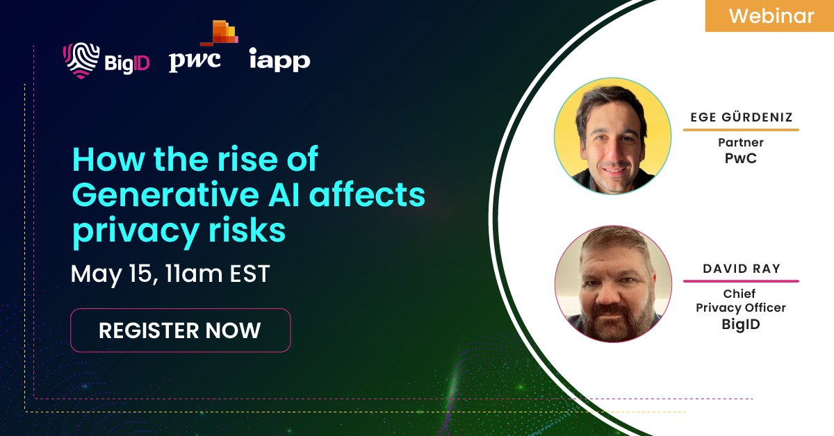 Are you worried about your privacy in the age of Generative AI? 🤔 You're not alone! Join our webinar as we uncover the secrets behind managing and safeguarding your data in this rapidly evolving landscape. Register now for this IAPP hosted webinar: bit.ly/3UivJii