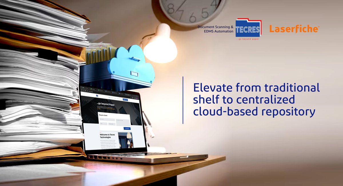 Rise above traditional methods and embrace the power of a centralized cloud-based repository. 

Let Tecres Technologies transform your document management experience today. 

#TecresTechnologies
#DocumentScanning
#EDMSAutomation