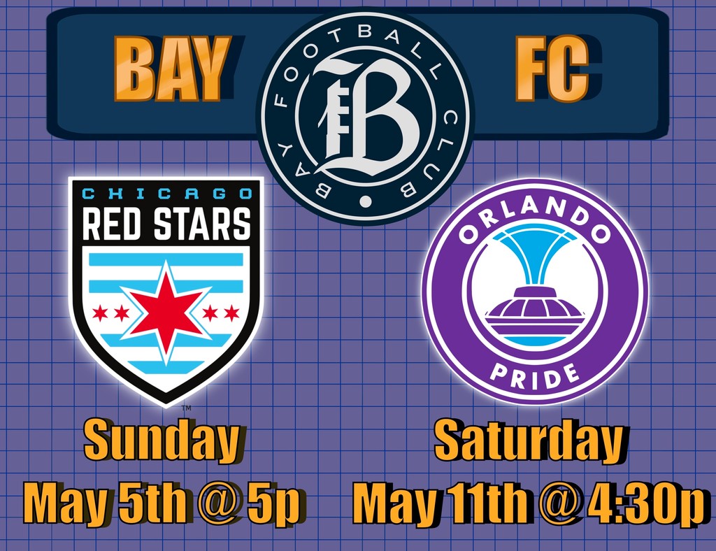 We've got two Bay FC games playing on our big screens! ⚽️ Bay FC v Chicago Red Stars - Sunday, May 5th @ 5p ⚽️ Bay FC v Orlando Pride - Saturday, May 11th @ 4:30p **Please check our website for accurate showtimes!** 🎟️ Ticket link in bio! #soccer #oakland #bayarea