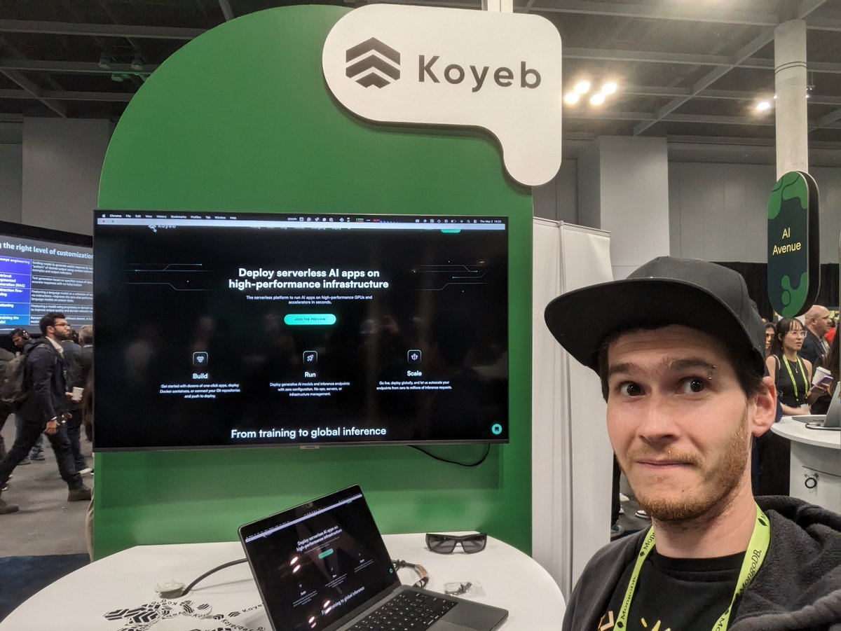 At @MongoDB.local NYC? Stop at the @gokoyeb booth and say hi! Let's chat Serverless, inference, global deployments and how to use your Mongo data with some high-performance compute!
