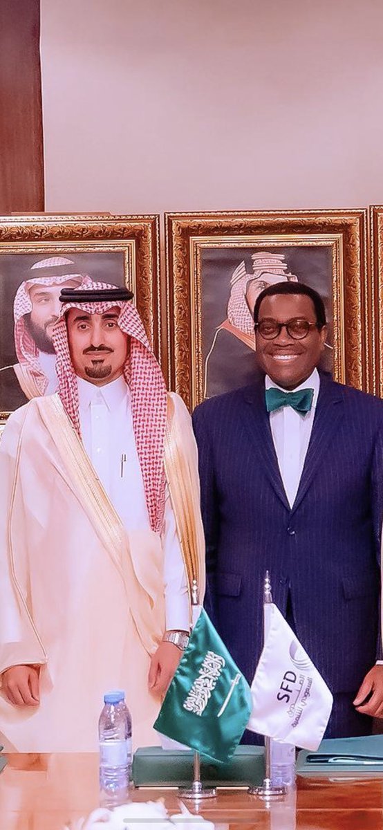 Thank you my dear brother H.E. Ryadh Alkhareif, Deputy Finance Minister of the Kingdom of Saudi Arabia, for your friendship and support. I appreciate your strong support for the ⁦@AfDB_Group⁩ & my leadership of the Bank. Let’s do more together with Africa. ⁦@MOFKSA⁩