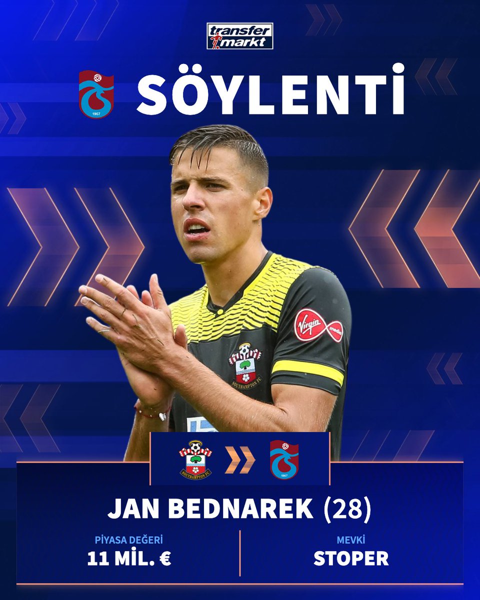 🔴🔵 Trabzonspor, Jan Bednarek için Southampton'a fiyat sordu! ℹ️ Kulüp için öncelik orta saha transferi. 📎 Safa Can Konuksever ➡️ transfermarkt.com.tr/s/Bxr