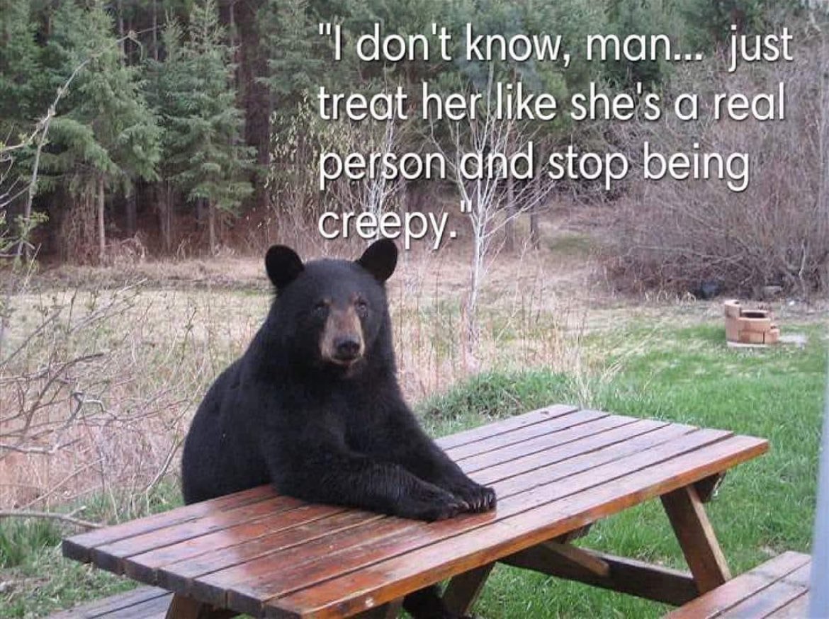 Stop being creepy is great advice.