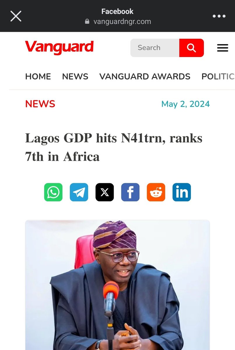The Lagos State Government has announced that under Governor Babajide Sanwo-Olu's (@jidesanwoolu) leadership, the Gross Domestic Product (GDP) has surged from N27 trillion to N41 trillion in just four years. Some people will start to cry now.