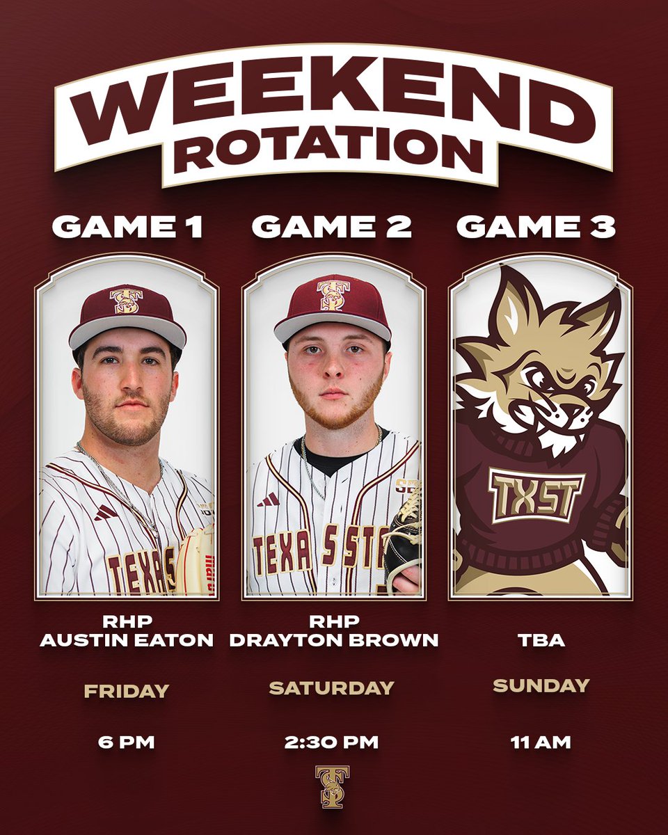 This weekend's rotation vs. Old Dominion #EatEmUp #SlamMarcos