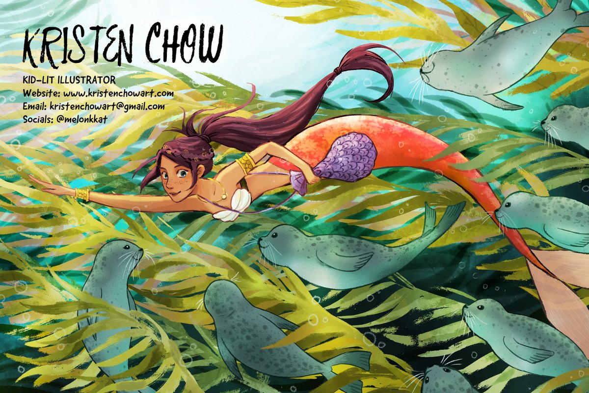 🧜‍♀️Hi #KidLitArtPostcard & #mermay! 
I'm Kristen, a Chinese-Canadian illustrator based in Vancouver. I'm free to work on picture books, GNs, book covers, MG interiors and more!   

🎨kristenchowart.com 
📷kristenchowart@gmail.com    
 
#kidlitart #kidlit #SCBWI #illustration