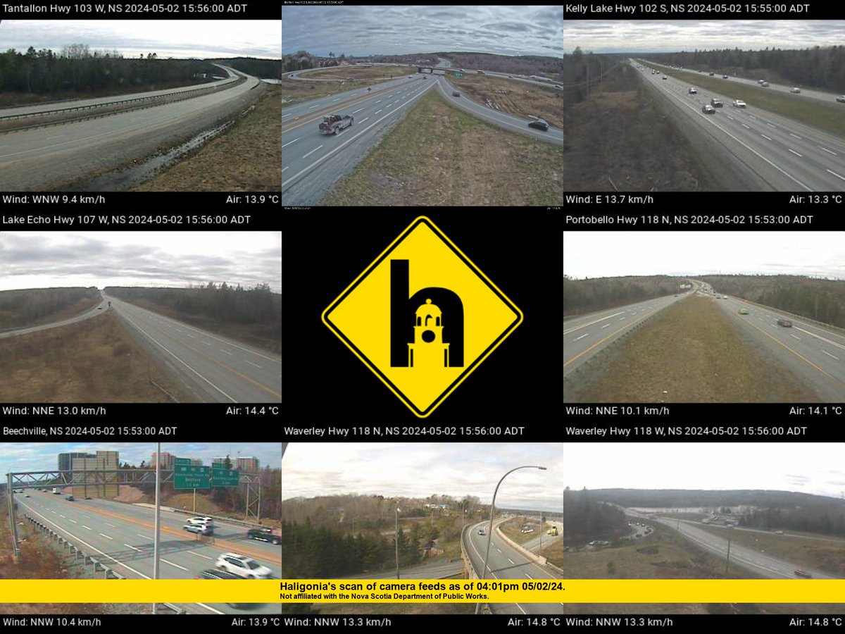 Conditions at 4:01 pm: Mostly Cloudy, 12.3°C. @ns_publicworks: #noxp #hfxtraffic