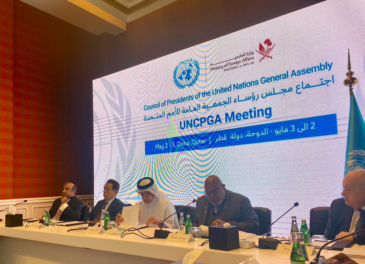 The meeting of the Council of Presidents of the United Nations General Assembly kicked off in Doha today. Minister of State for Foreign Affairs HE Sultan bin Saad Al Muraikhi and the President of UNGA 78 HE Dennis Francis addressed the inaugural session.
@UNCPGA
@UN_PGA
🇹🇷🤝🇺🇳🇶🇦
