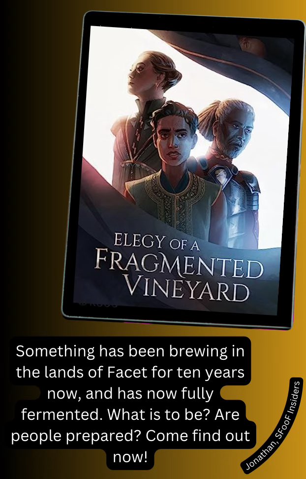 Review out now for @Kadenloveauthor’s debut novel, “Elegy of a Fragmented Vineyard”, over on the @sffinsiders’s site. Link down below in the comments!