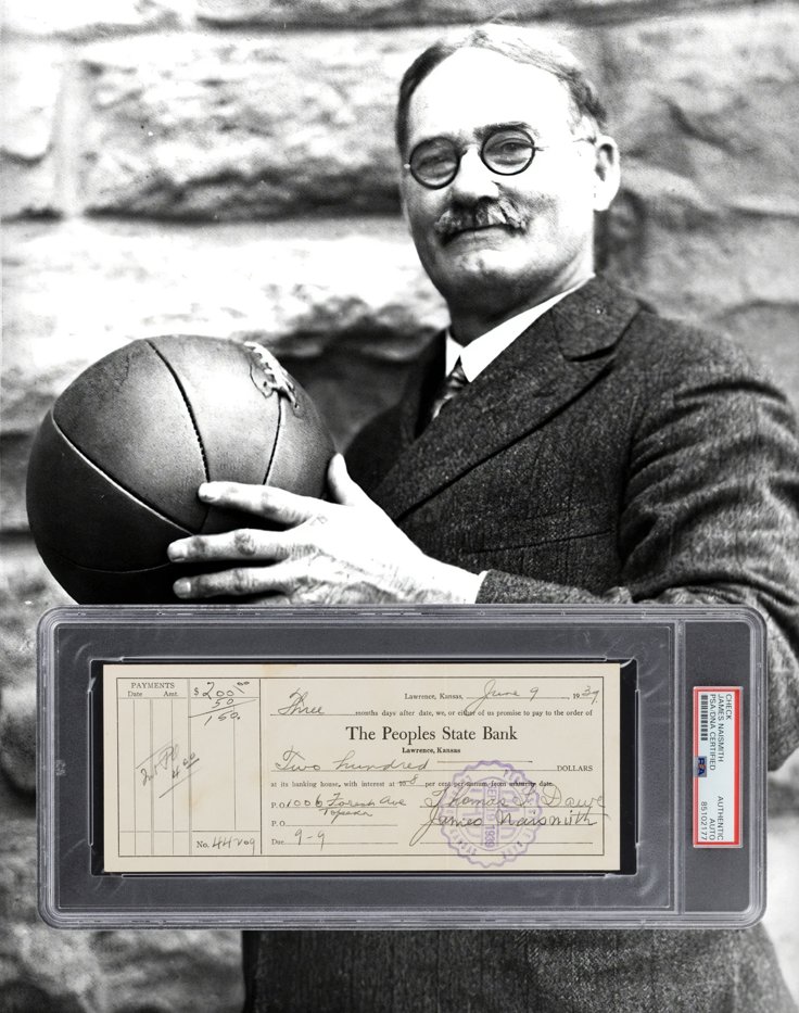 Amazingly, this is the only known James Naismith signed check

It was signed in 1939, the same year Naismith was the guest of honor at the first NCAA College Basketball Tournament
sports.ha.com/itm/basketball…