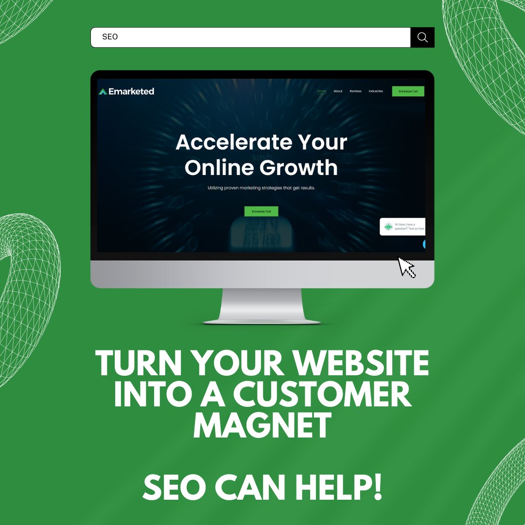 Transform your website into a customer magnet with the power of SEO! 🌟 Unlock untapped potential and attract your target audience effortlessly. Let's elevate your online presence together. 

#SEO #CustomerMagnet #OnlineVisibility #DigitalMarketing
