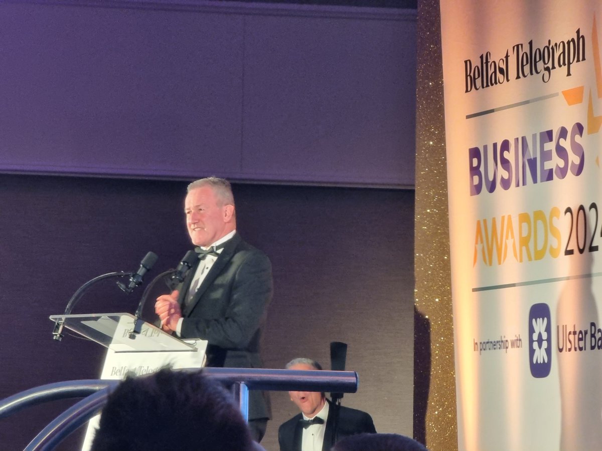 Economy Minister @Economy_NI Conor Murphy says research soon to be published which shows the goods and services which will benefit most from NI's position with dual access @BelTel #beltelawards