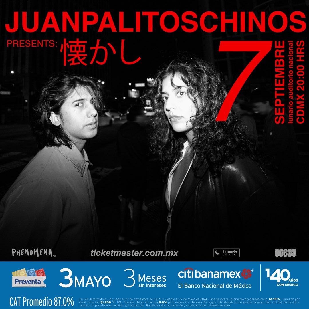 Juan Palitos Chinos se lanzará al Lunario para ponernos a bailar con sus vibrantes ritmos.💃🏻💥 #PreventaCitibanamex: 3 de mayo. Venta general a partir del 4 de mayo.