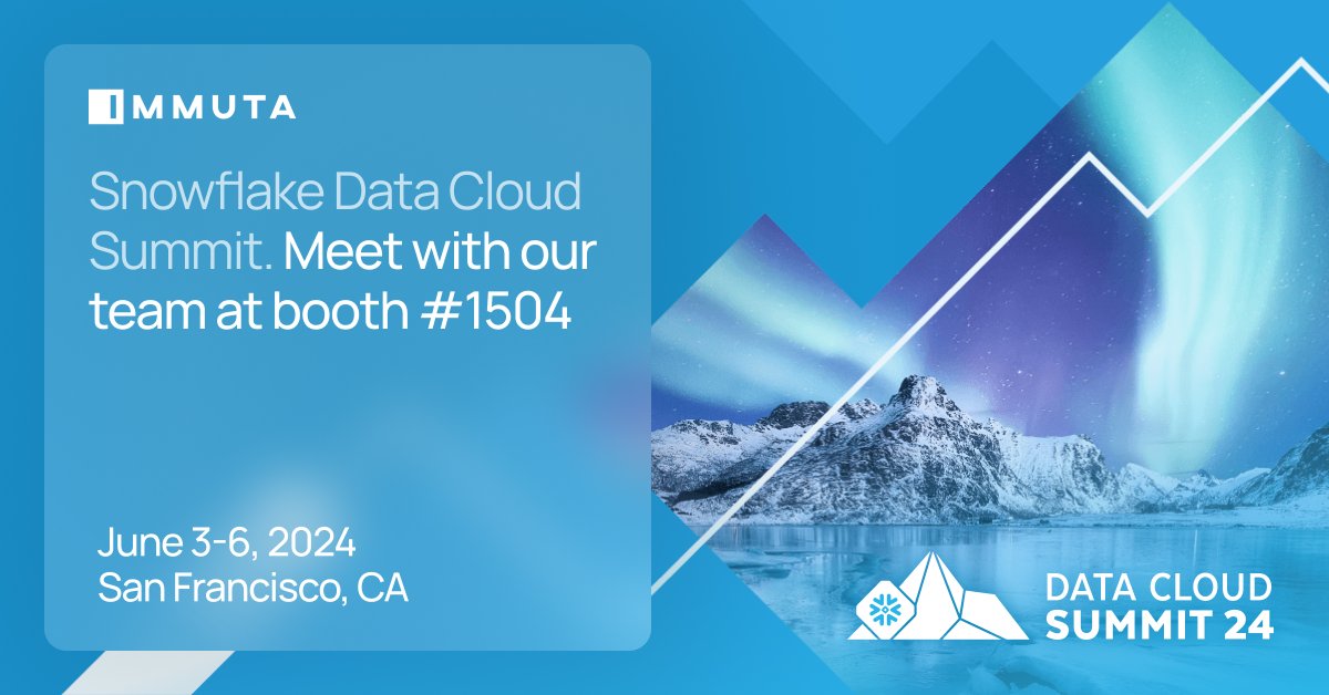 Visit us at booth #1504 on the Expo Floor at #SnowflakeSummit and learn how Immuta and @SnowflakeDB’s partnership enables joint customers to simplify operations and de-risk their organization's data. Stay up to date on our events at our event hub: immuta.com/events/snowfla…