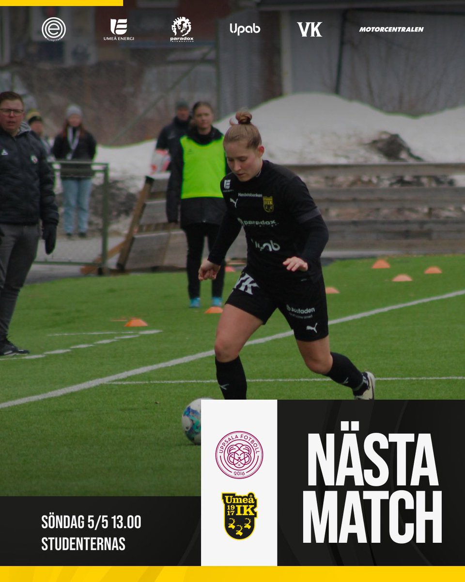 UmeaIKFF's tweet photo. Vi hoppas på femte raka!
Ny match på söndag! 🤩🖤💛
@pumafootball @PdxInteractive @Umeaenergi @UmeaKommun @_Elitettan
#uik #umeåik #elitettan #sommarakademi #vinterakademi #målvaktsakademi #umeåikjuniorelit #uikjuniorelit #umeå https://t.co/dc9ncW2Uff
