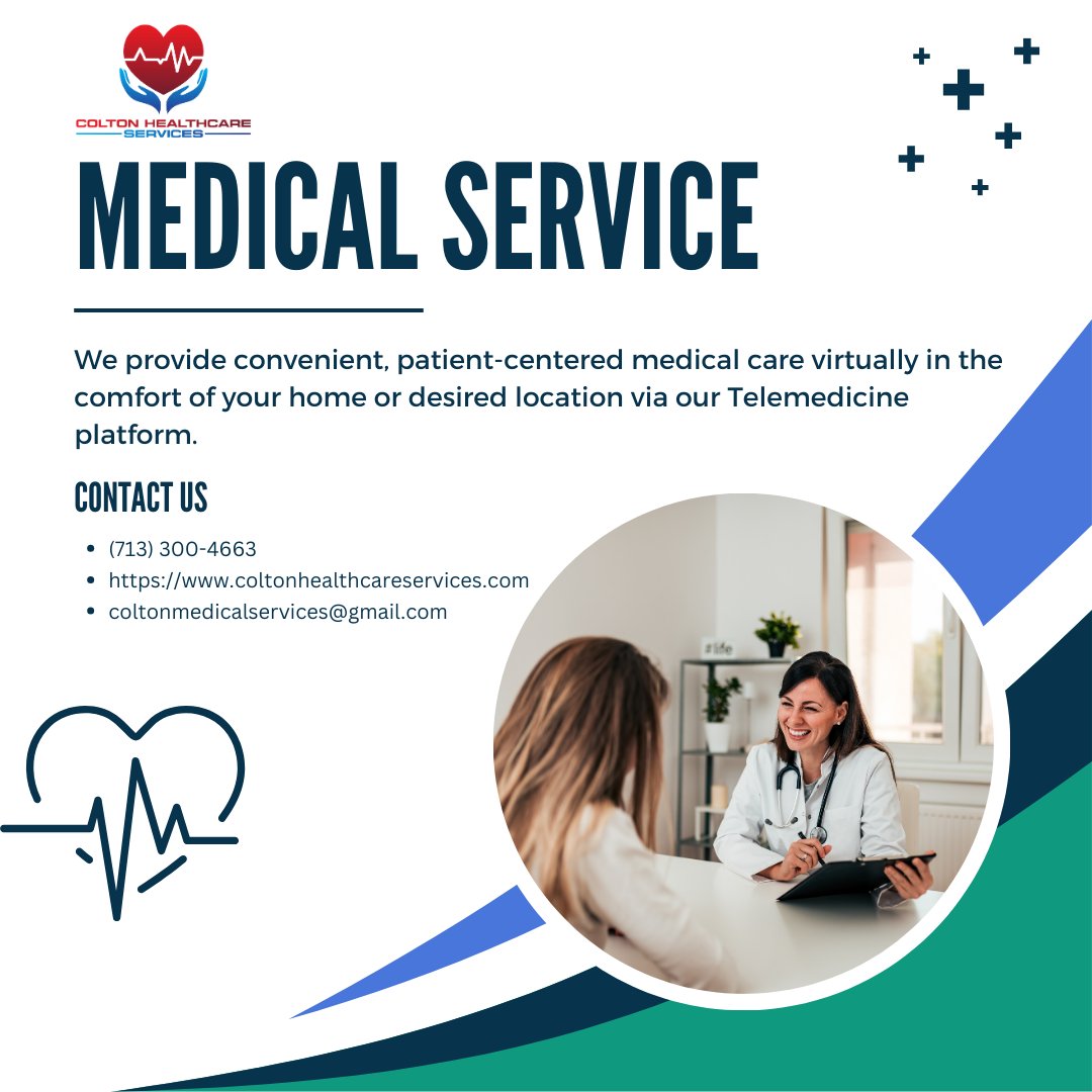 Need medical advice but can't step out? Colton Healthcare brings the doctor's office to your living room. Our Telemedicine platform lets you consult with top healthcare professionals from anywhere.

#Telemedicine #VirtualHealthcare #PatientCenteredCare #HomeHealthServices